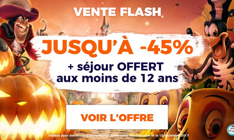 vente flash disneyland paris hallowween 2017